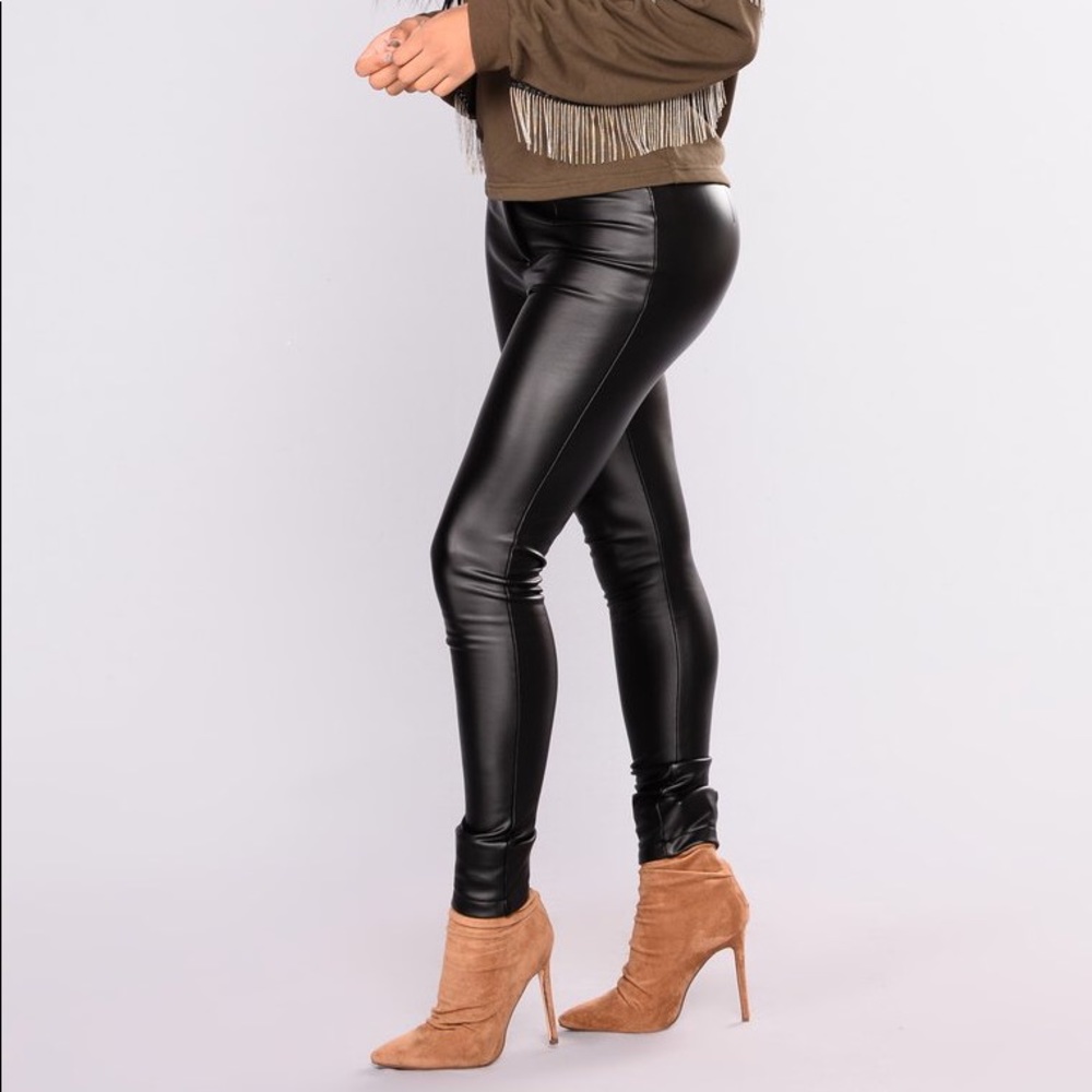Fashion Nova Carina High Rise Faux Leather Pant